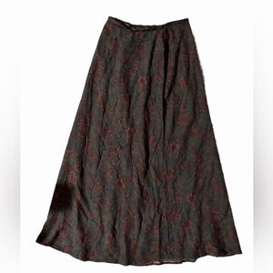 Vintage Ralph Lauren Dark Floral Maxi Skirt